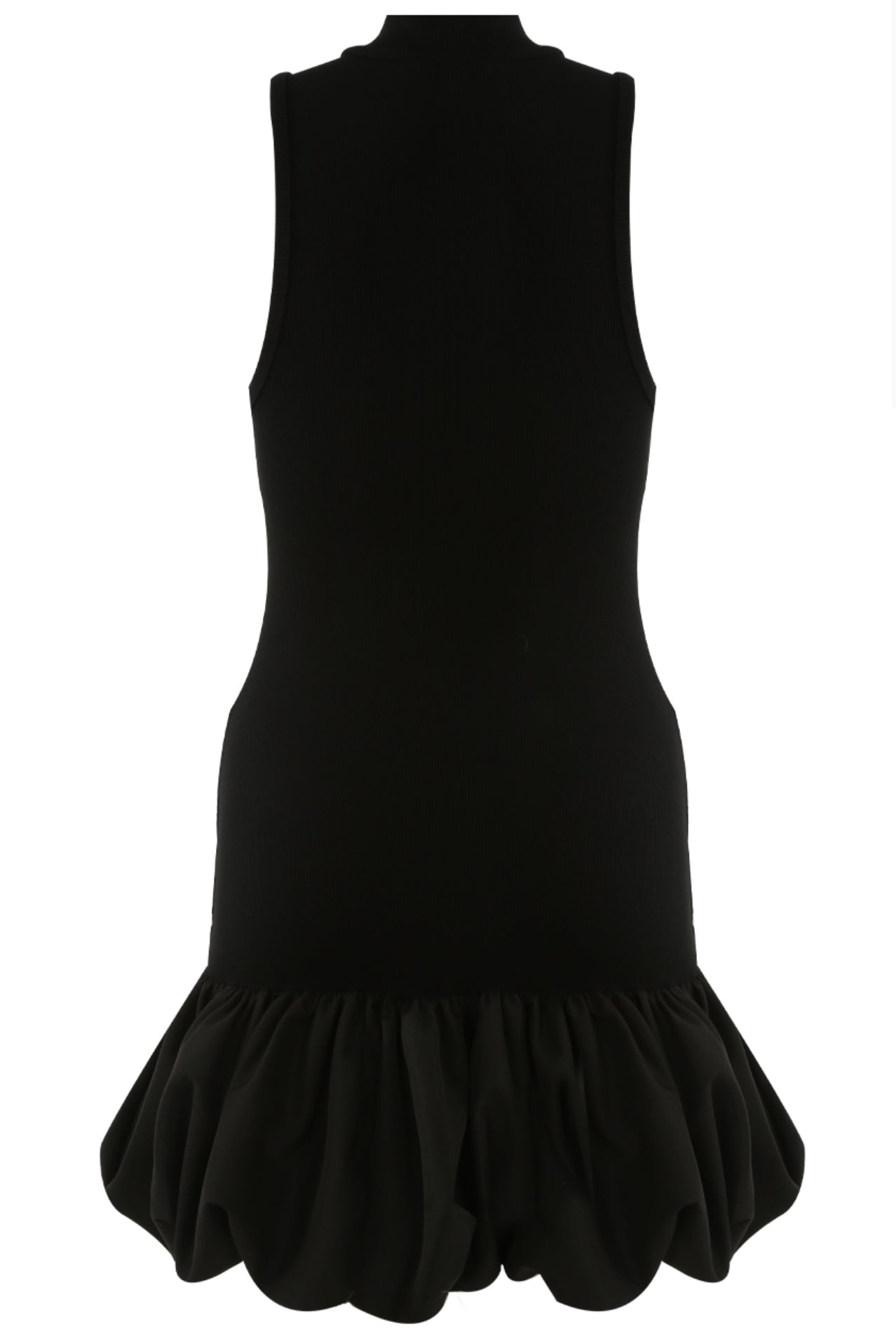 ‘Amelia’ Black Bubble Hem Mini Dress