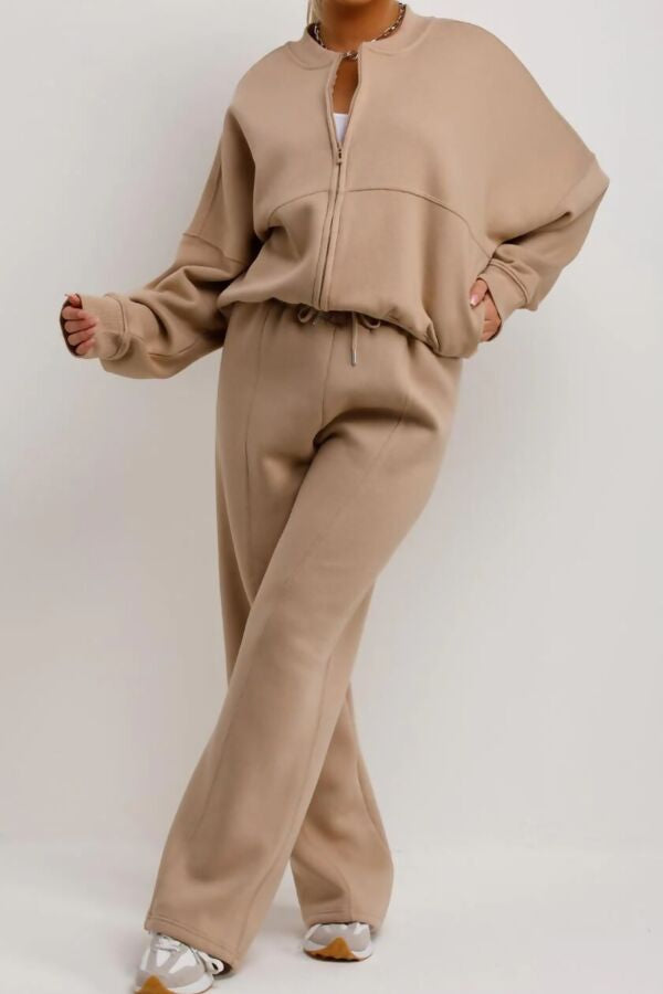 ‘Mia’ Beige Loungewear Set