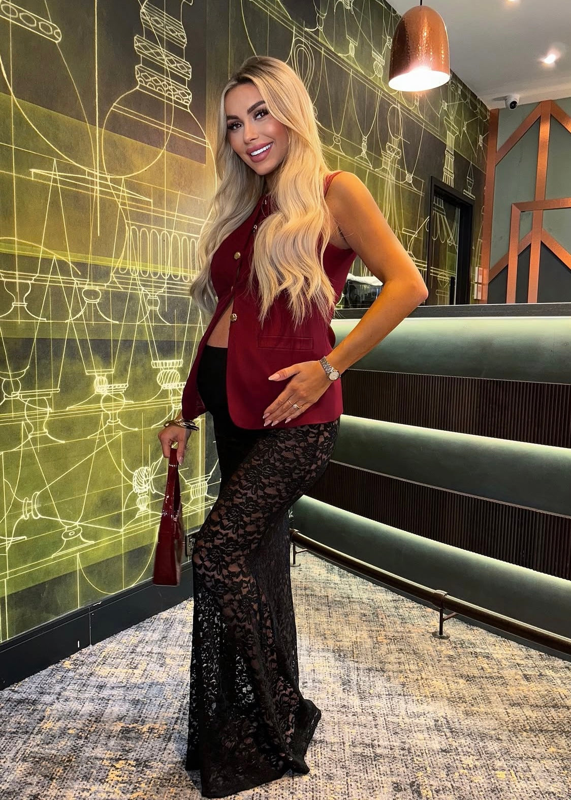‘Chloe’ Black Lace Skirt