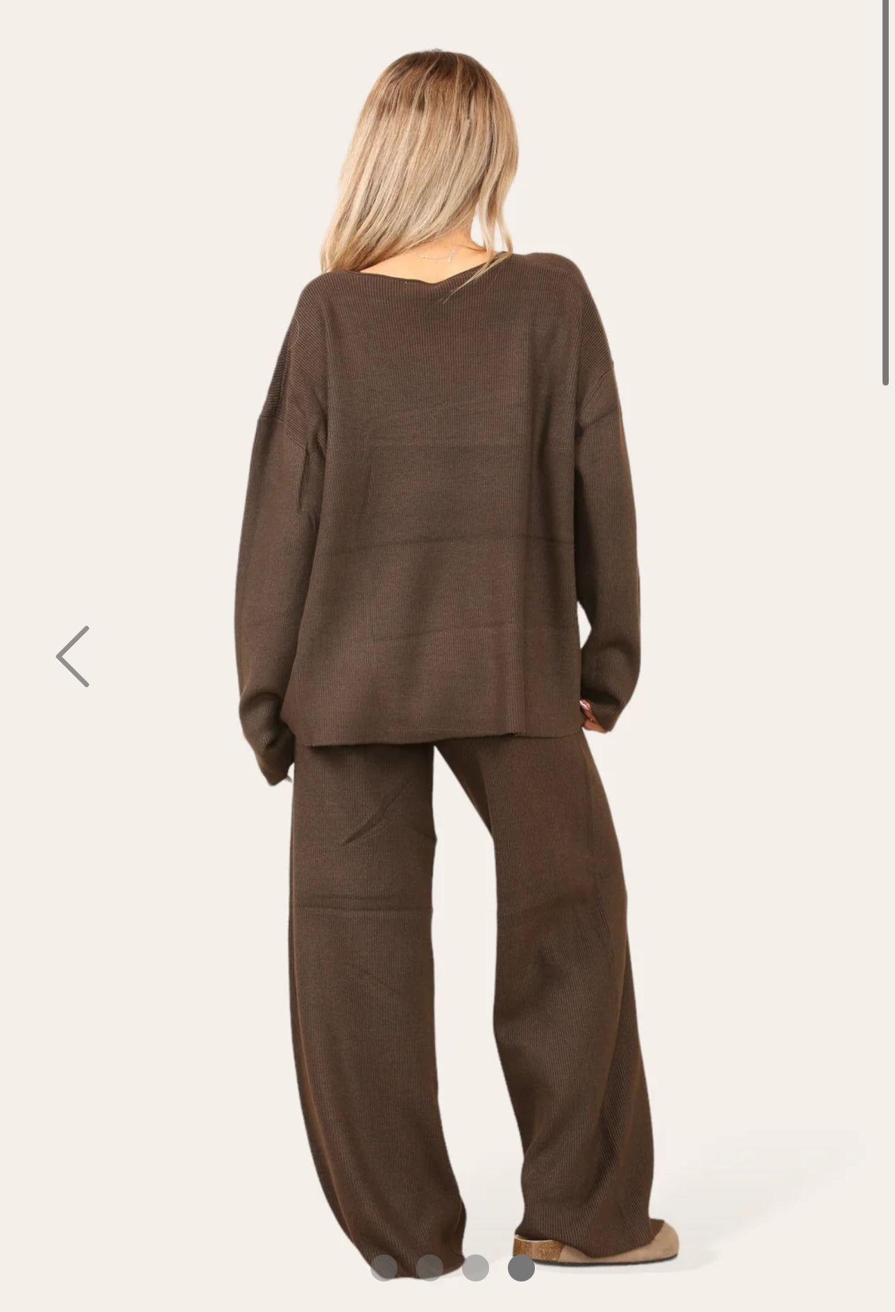 ‘Cara’ Brown V-Neck Loungewear