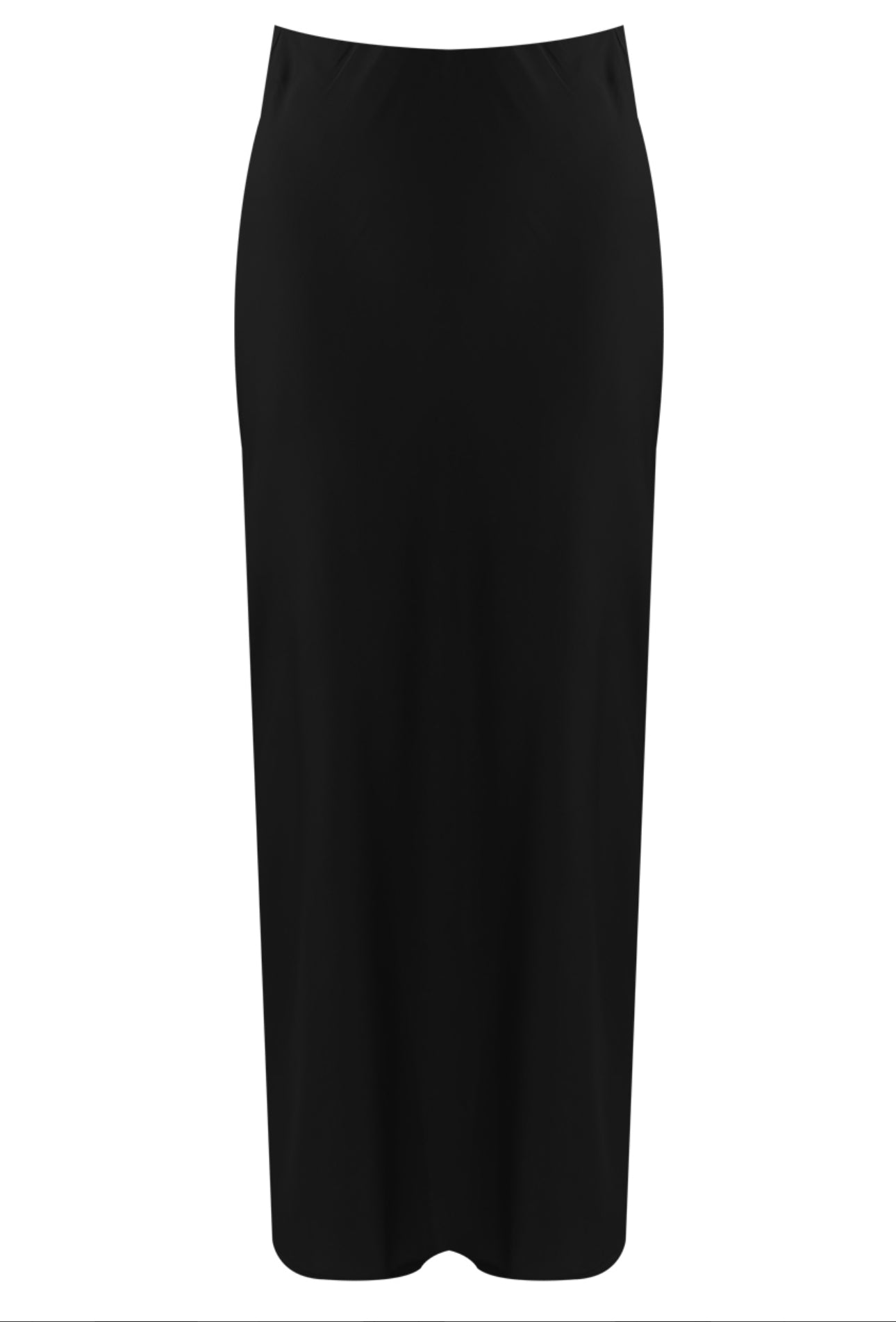 ‘Gia’ Black Satin Midi Skirt