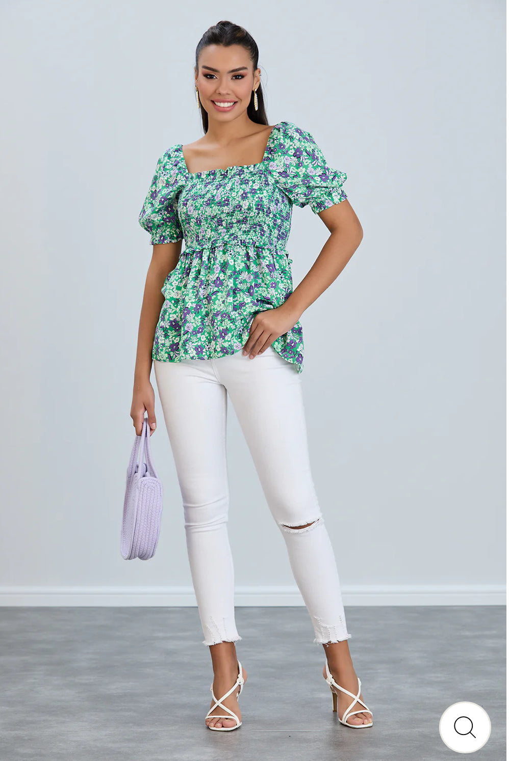 ‘Christina’ Floral Print Top