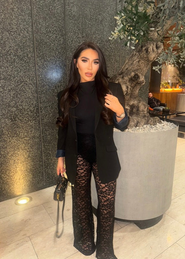 ‘Viccy’ Lace Flared Trousers