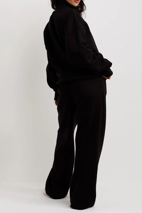 ‘Kyra’ Black Sweater & Jogger Set