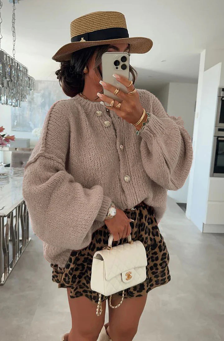 ‘Amara’ Oversized Camel Cardigan