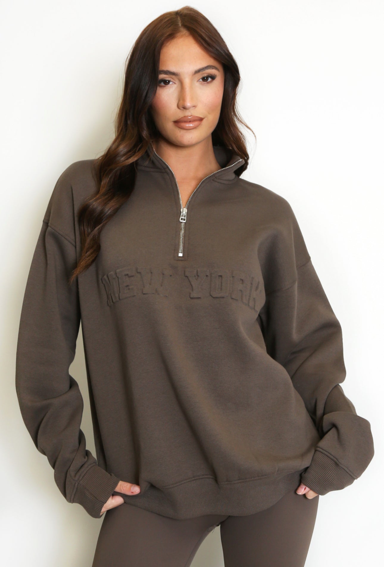 ‘Allie’ New York Zip Sweater