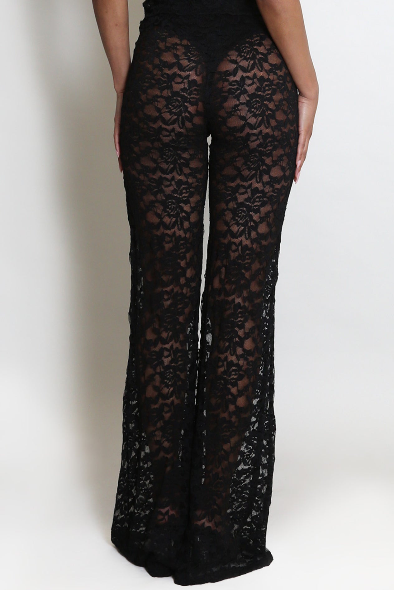 ‘Viccy’ Lace Flared Trousers