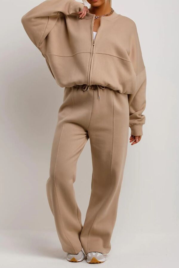 ‘Mia’ Beige Loungewear Set