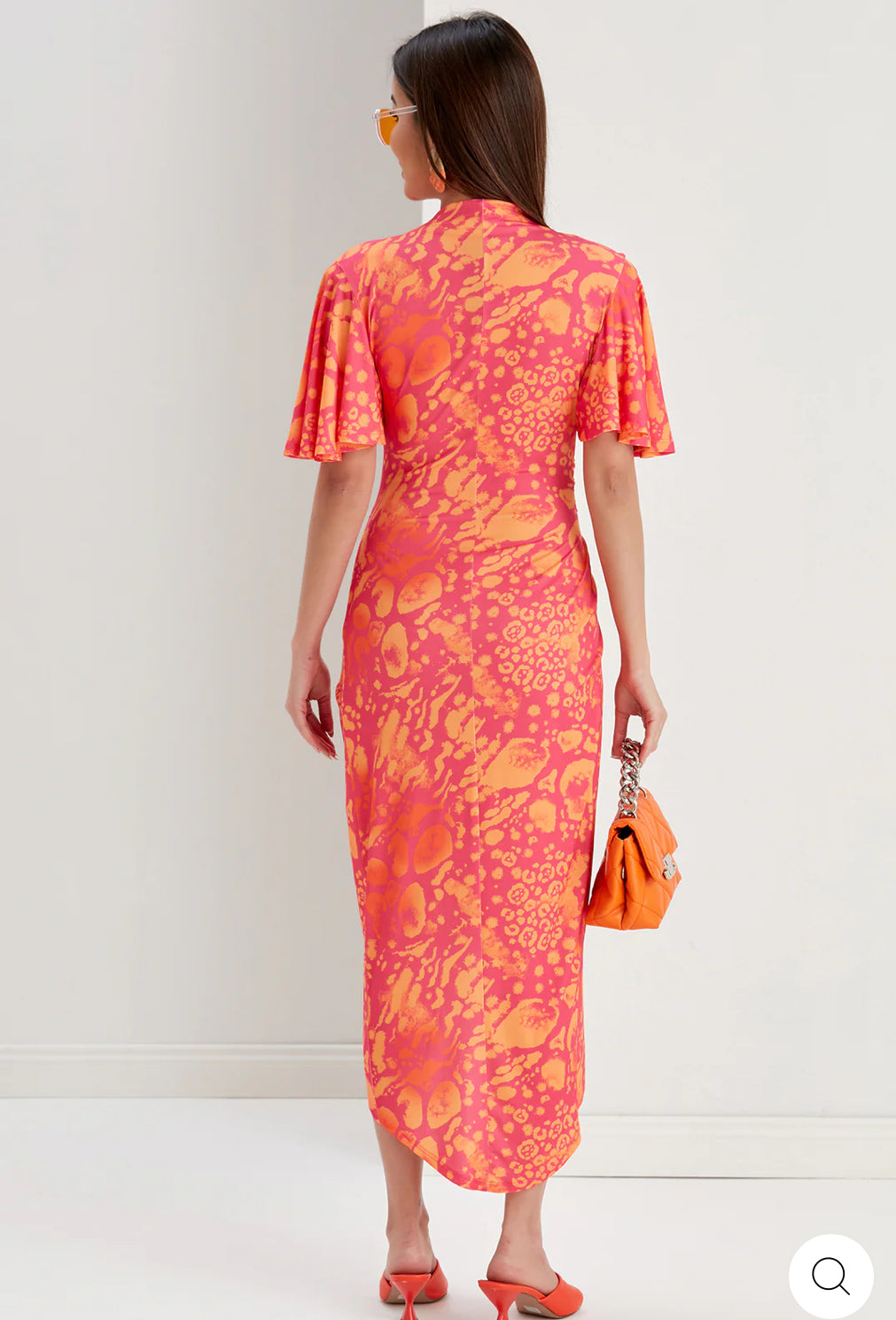 ‘Blake’ Tropical Fuchsia Dress