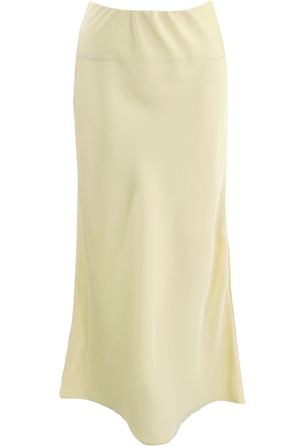 ‘Rochelle’ Lemon Yellow Satin Skirt
