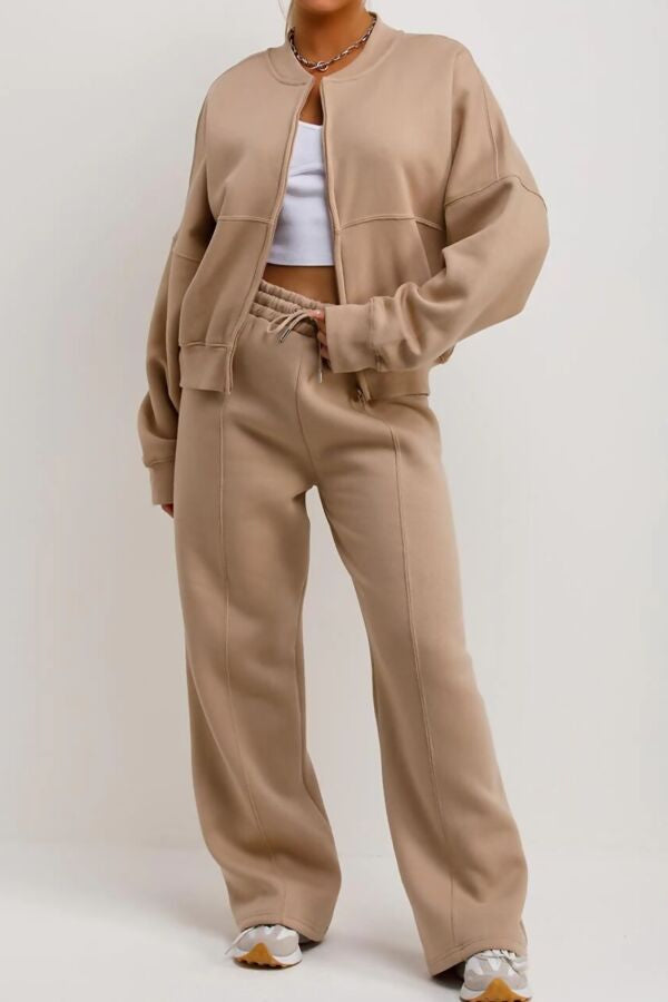 ‘Mia’ Beige Loungewear Set