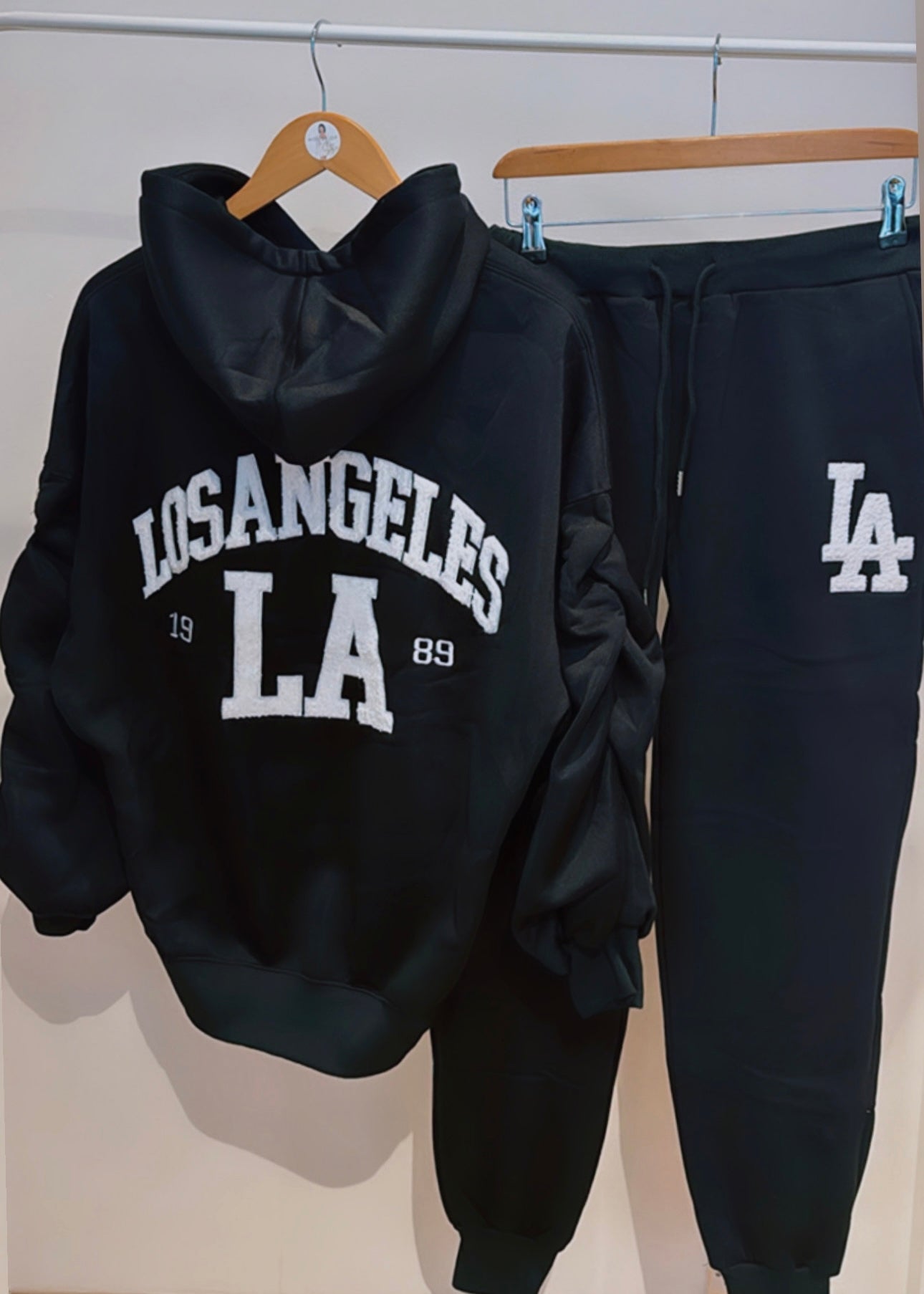 ‘Los Angeles’ Ruched Sleeve Tracksuit Set