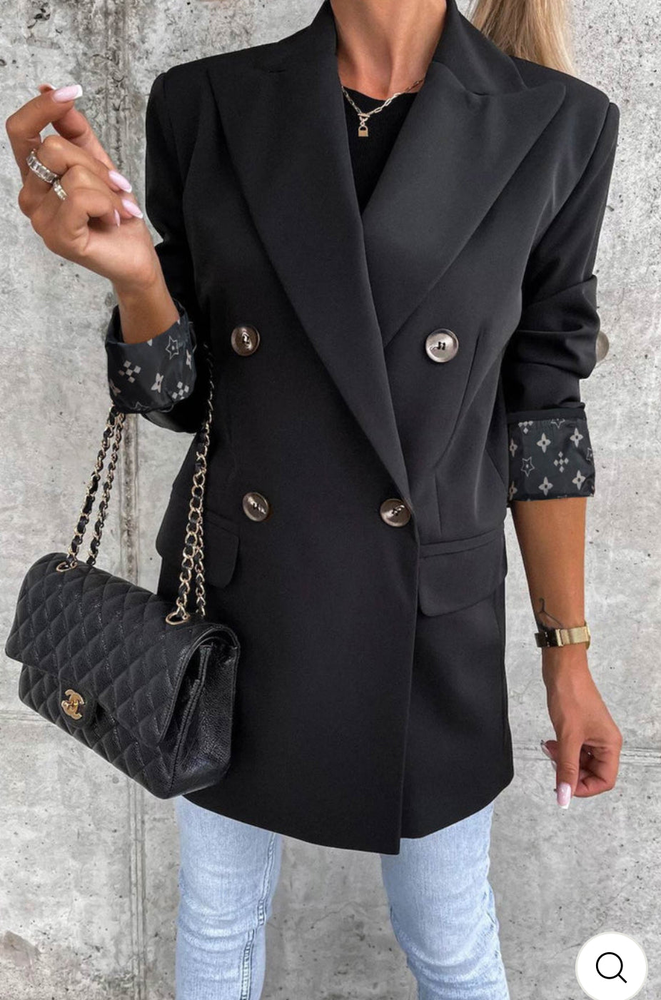 ‘Adele’ Black Oversized Blazer