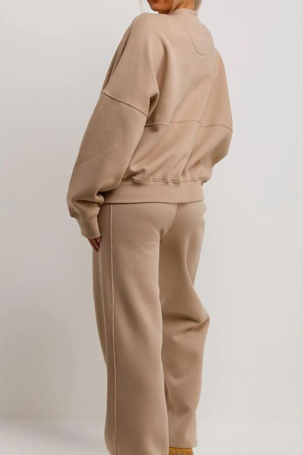 ‘Mia’ Beige Loungewear Set