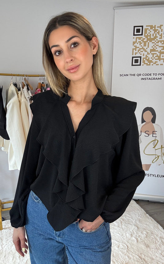 ‘Tilly’ Ruffle Oversized Blouse in 3 colours