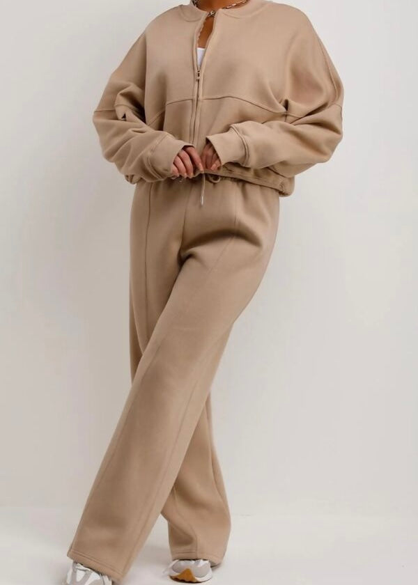 ‘Mia’ Beige Loungewear Set