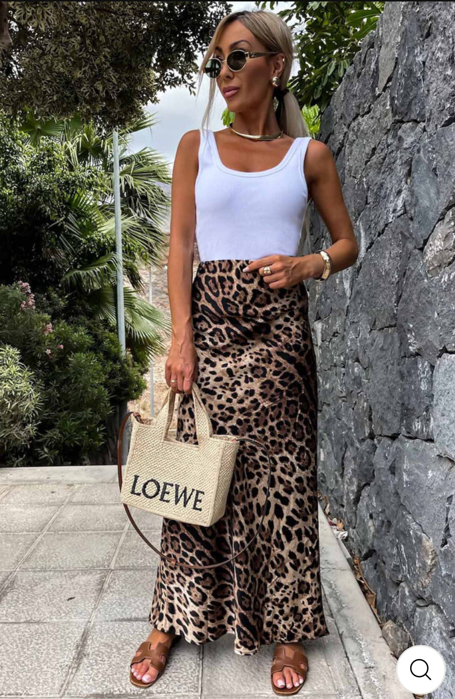 ‘Riley’ Leopard Print Maxi Skirt