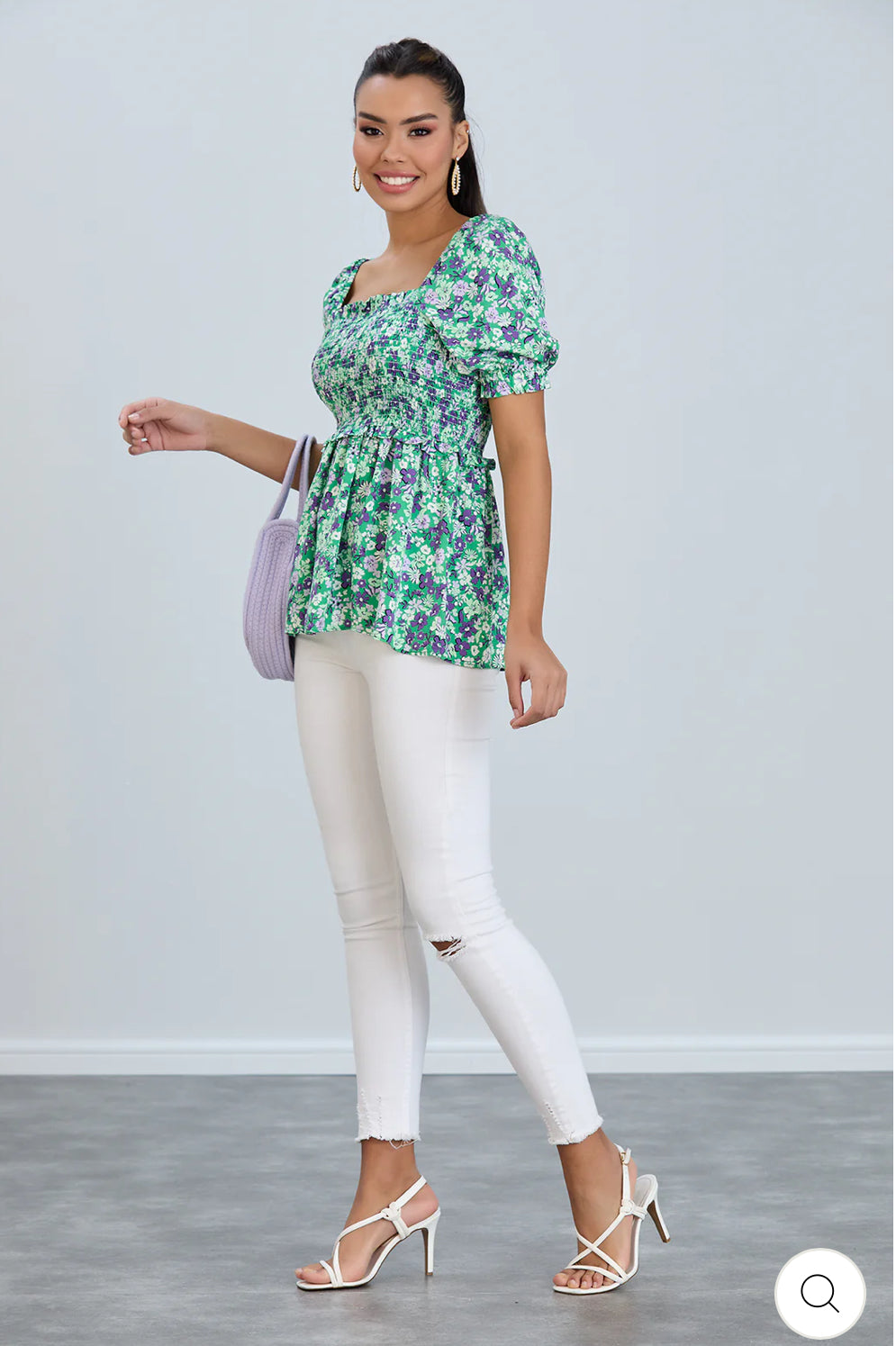 ‘Christina’ Floral Print Top