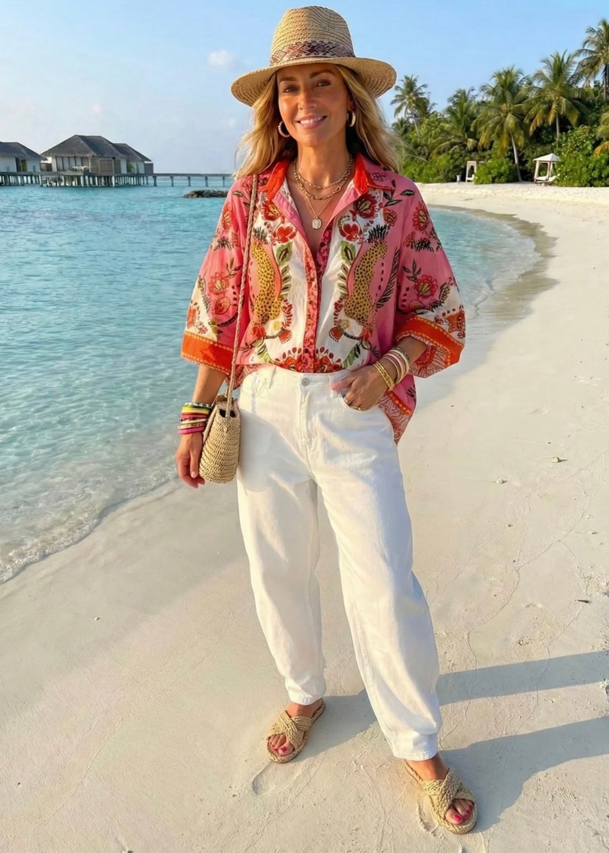 ‘Yasmin’ Tropical Print Shirt