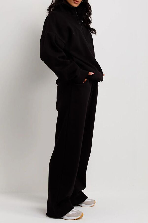 ‘Kyra’ Black Sweater & Jogger Set