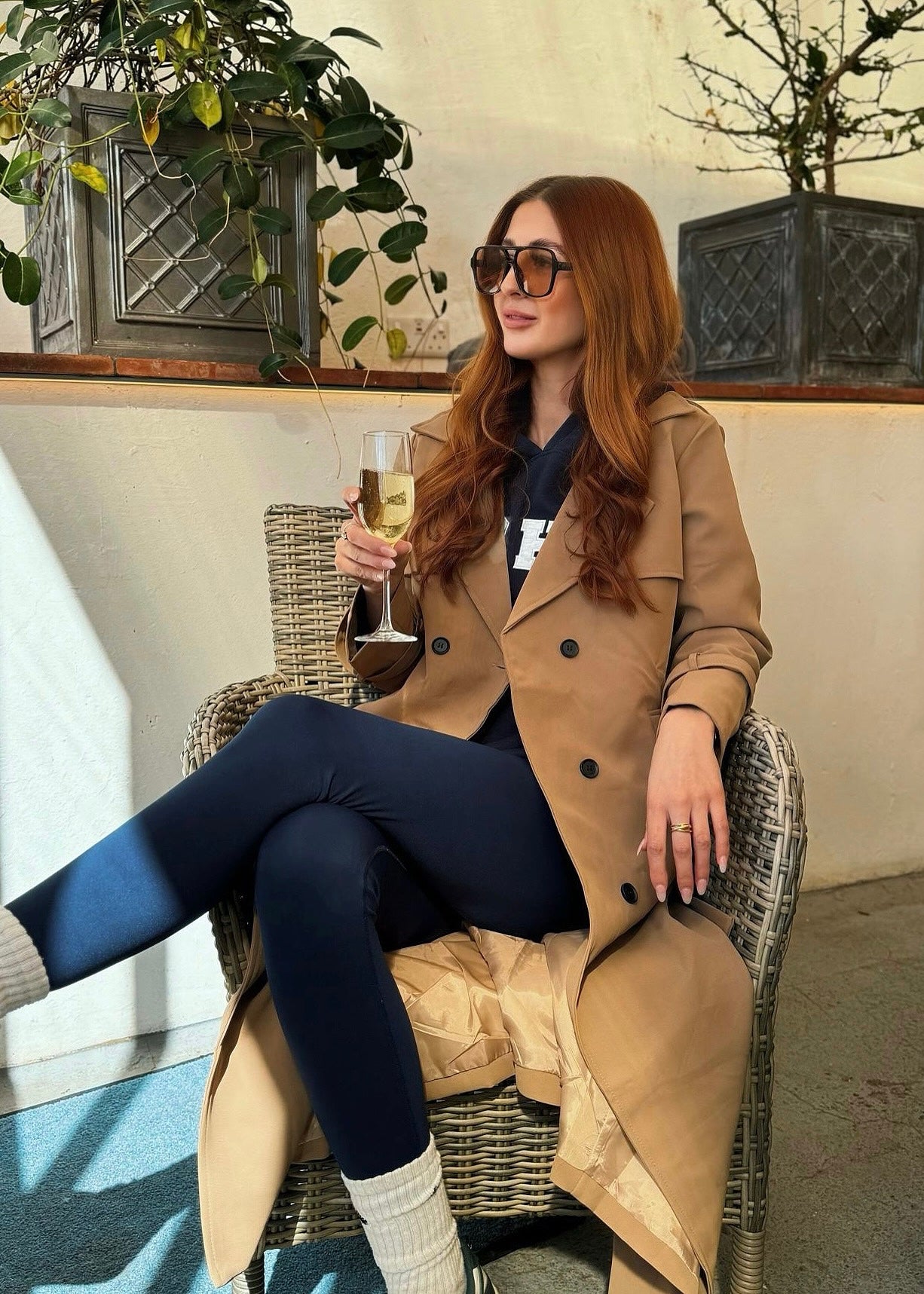 ‘Matilda’ Beige Belted Trench Coat