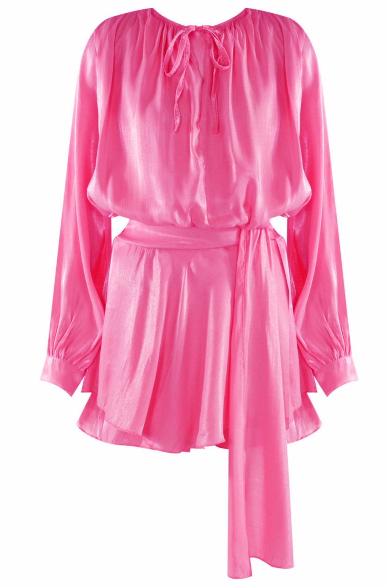 ‘Lilah’ Fuchsia High Shine Dress