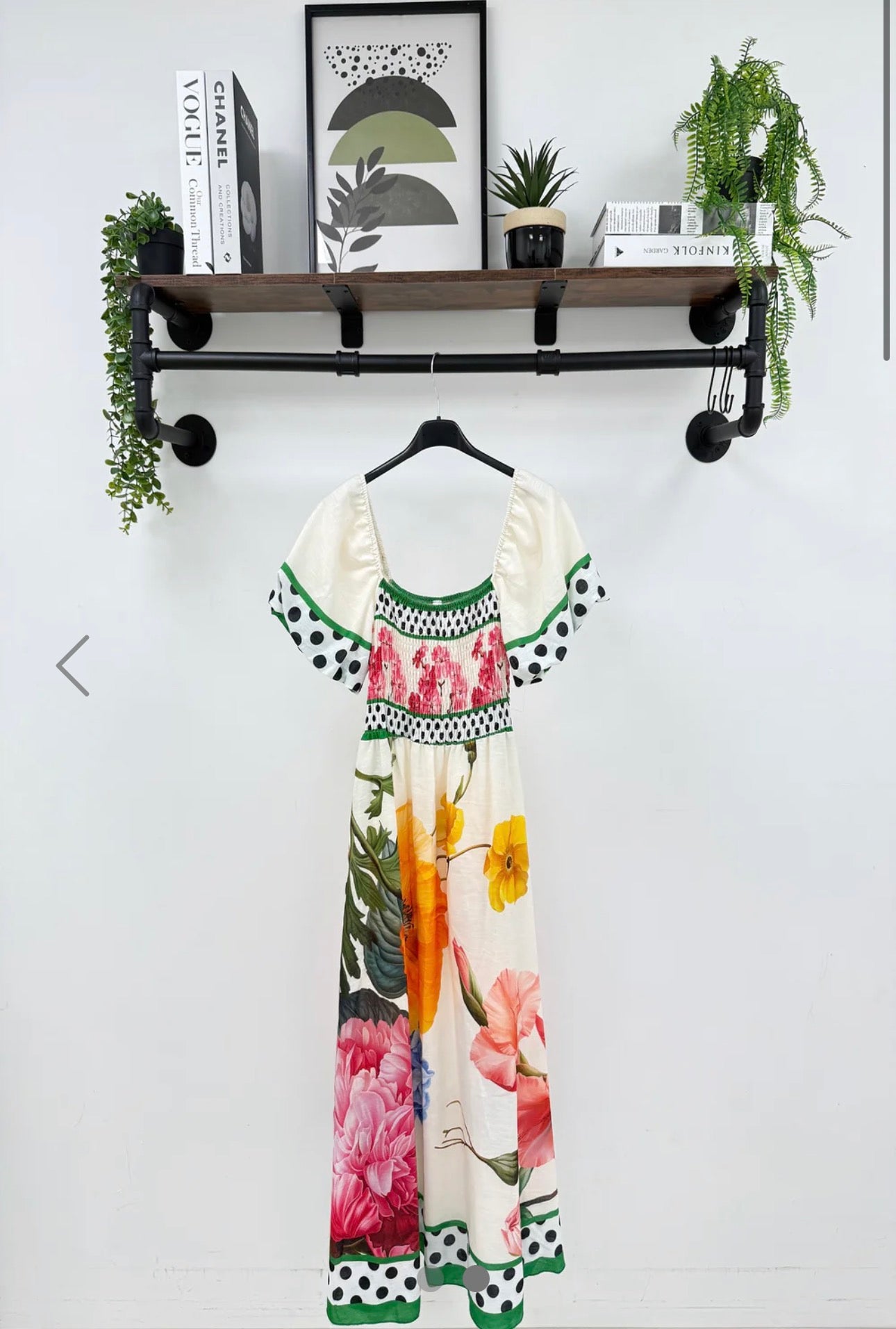 ‘Sammie’ Floral Polka Dot Maxi Dress