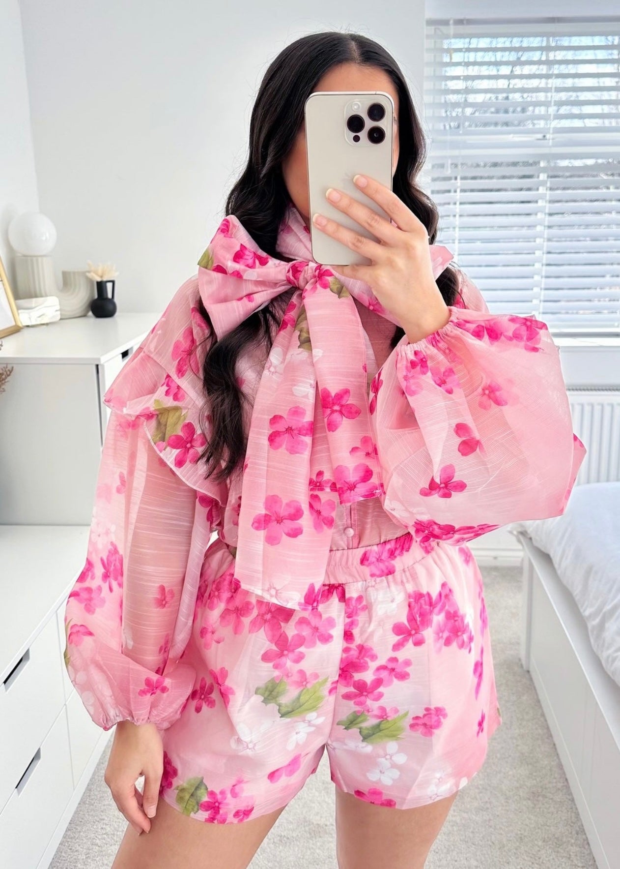 ‘Felicity’ Floral Blouse and Short Set