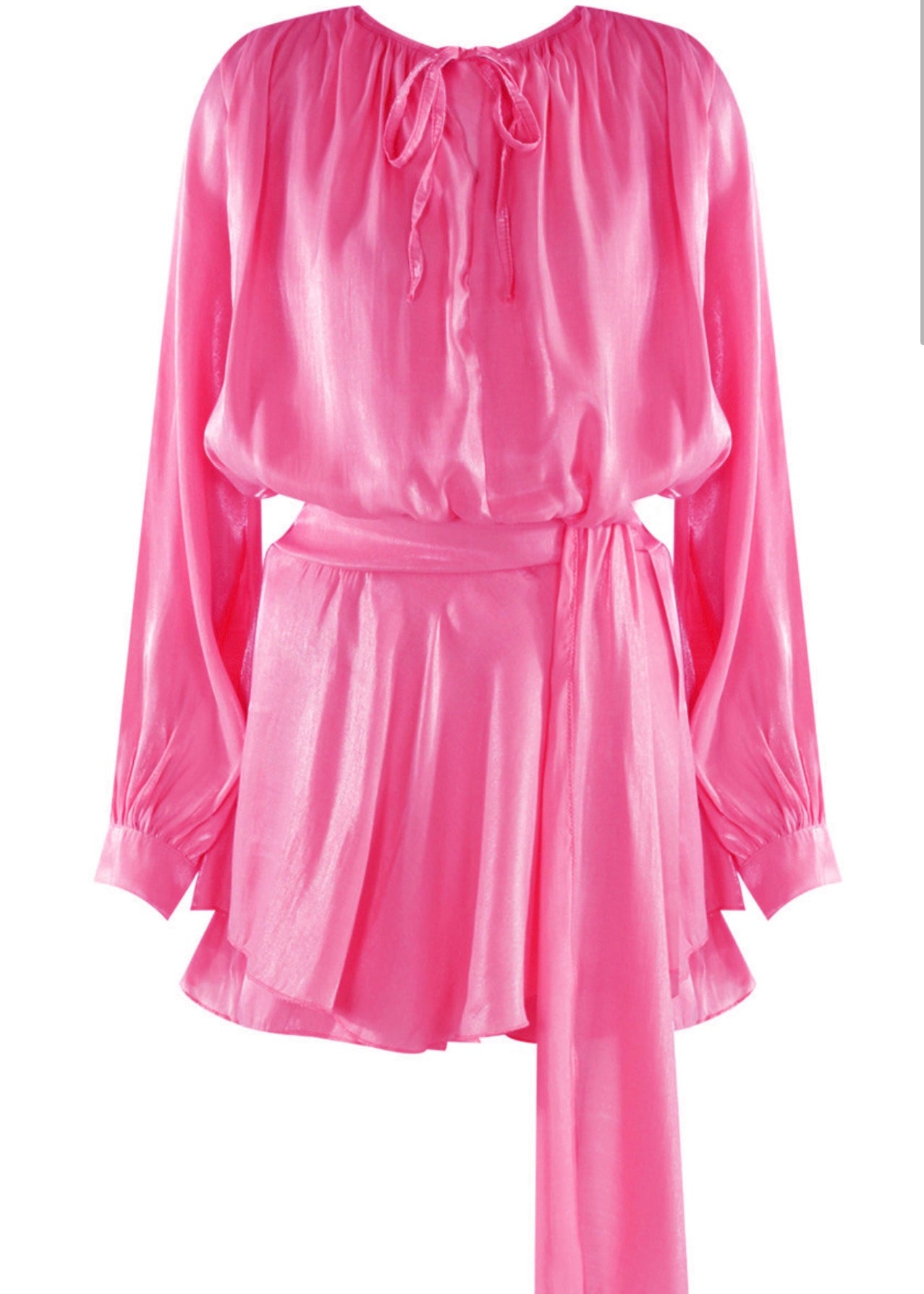 ‘Lilah’ Fuchsia High Shine Dress