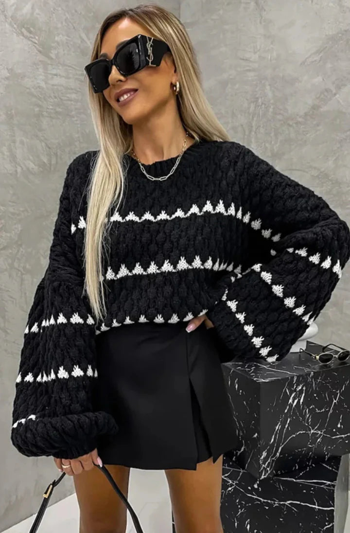 ‘Jodie’ Patterned Knitted Jumper
