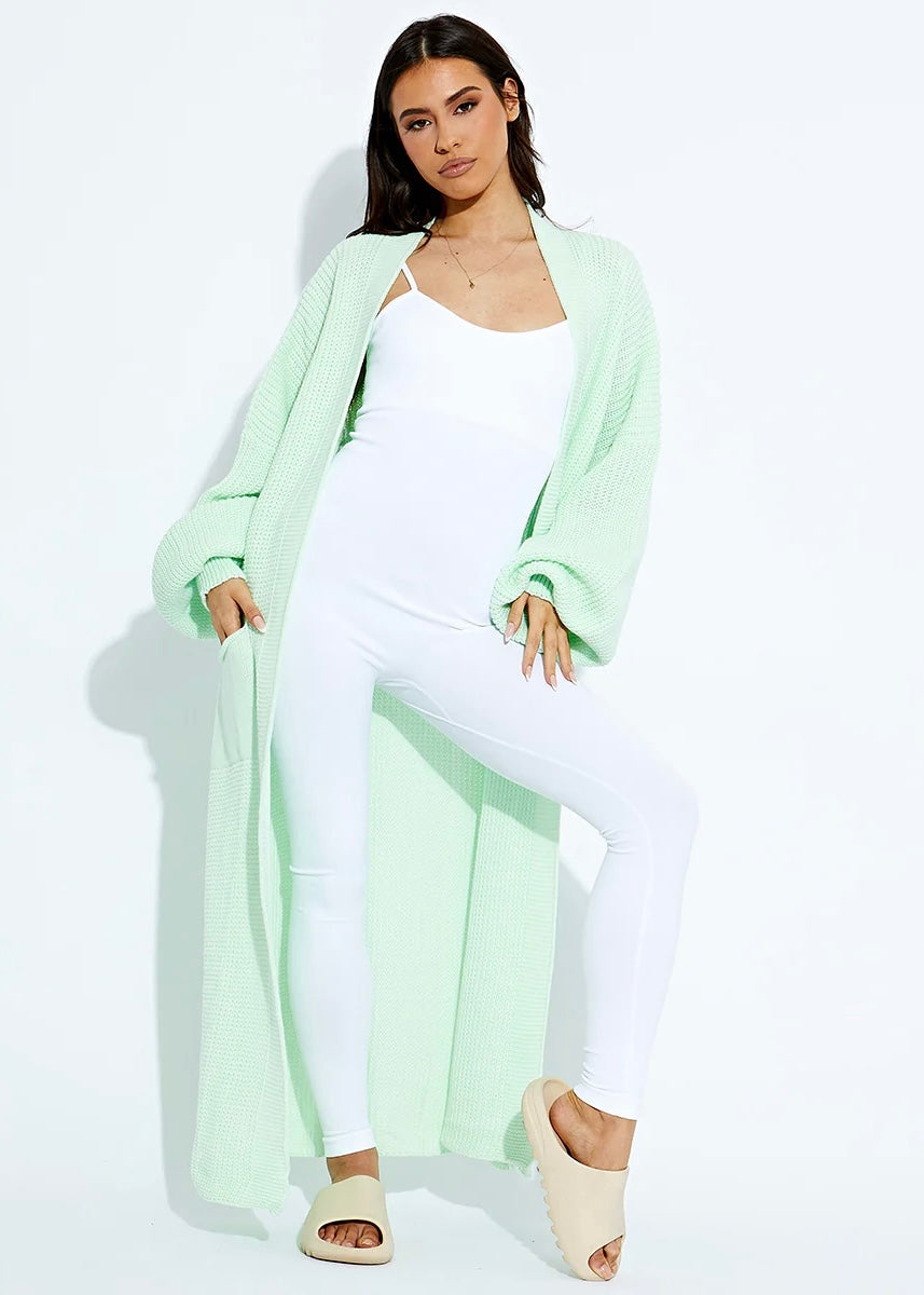 ‘Myla’ Mint Longlength Cardigan