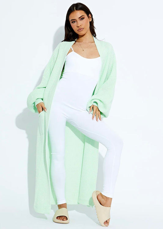 ‘Myla’ Mint Longlength Cardigan