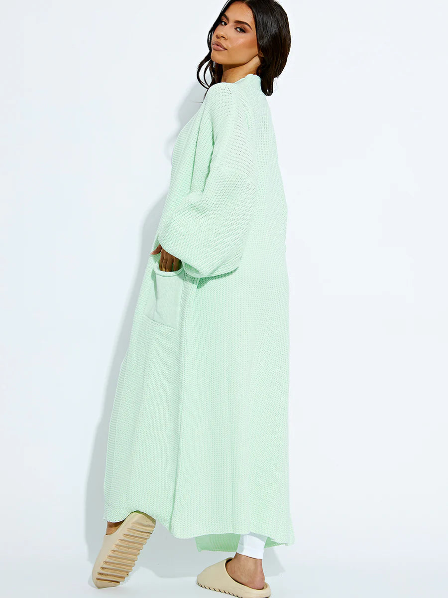‘Myla’ Mint Longlength Cardigan