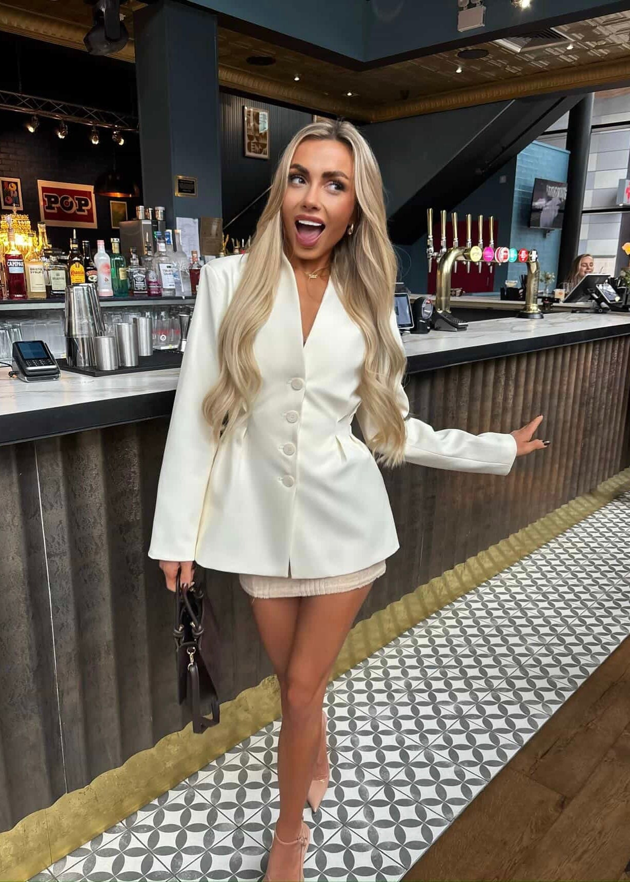 ‘Emily’ Pleated Waist Blazer