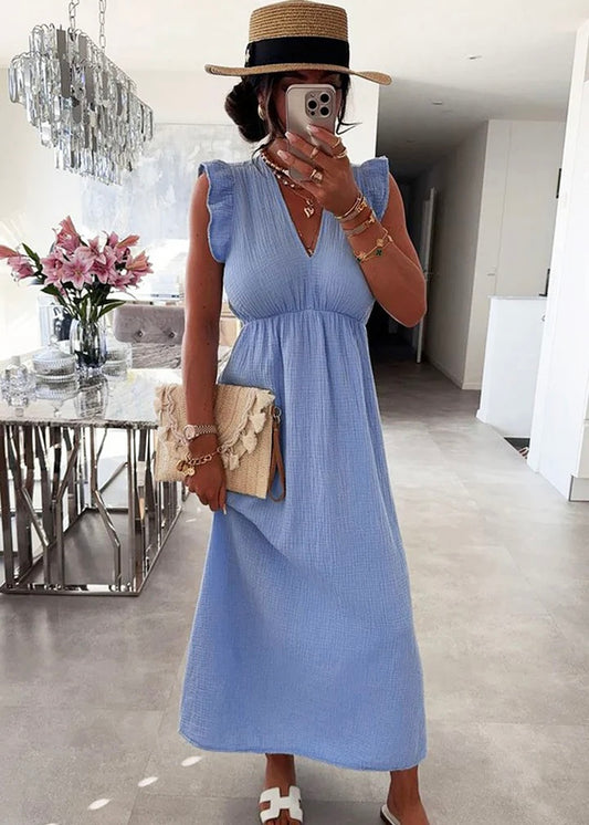 Esme Cheesecloth dress in Powder blue