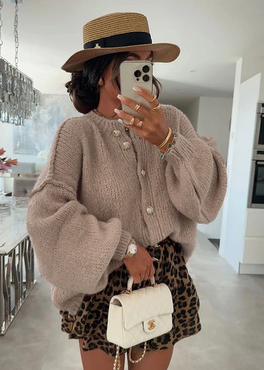 ‘Amara’ Oversized Camel Cardigan