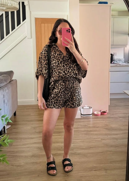‘Zoey’ Leopard Print Two Piece