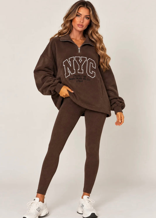 ‘Layla’ Co-Ord Lounge-set in Brown