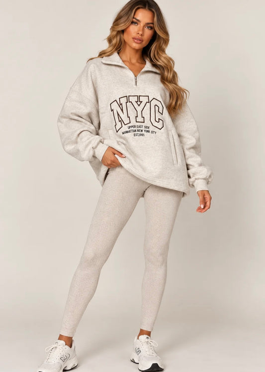 ‘Layla’ Co-Ord Lounge-Set in Oatmeal