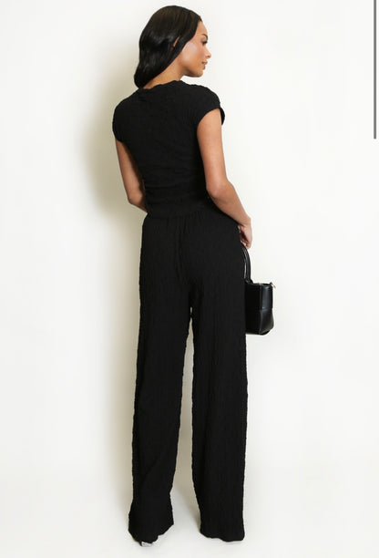 ‘Mica’ Ruched Two Piece in Black