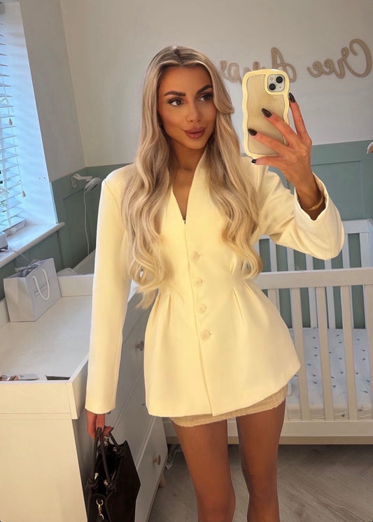 ‘Emily’ Pleated Waist Blazer