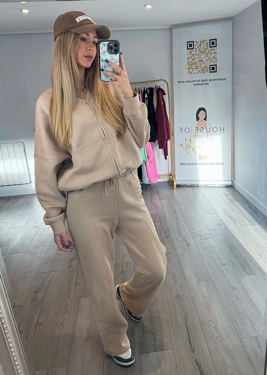 ‘Mia’ Beige Loungewear Set