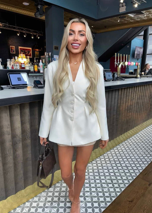 ‘Emily’ Pleated Waist Blazer