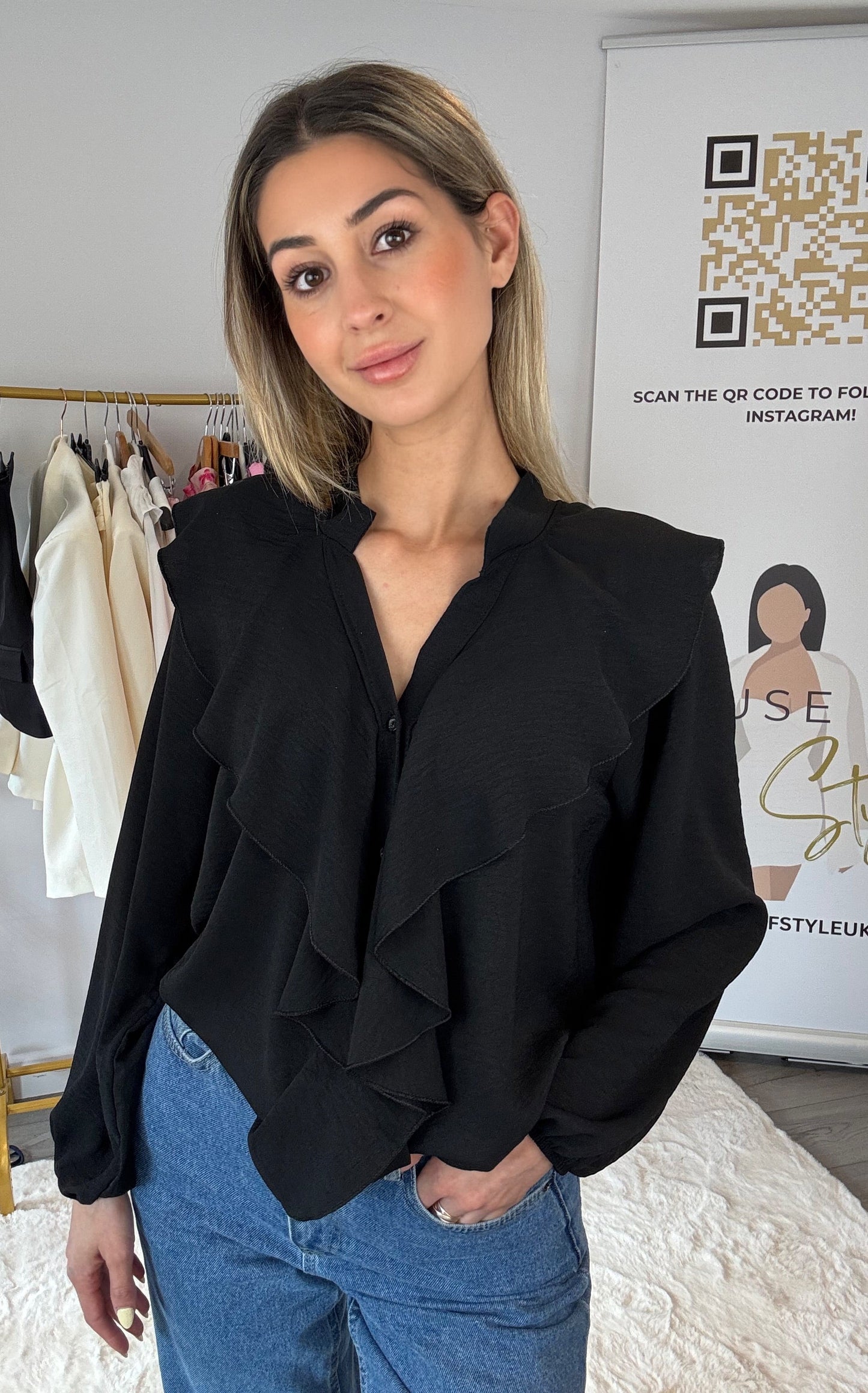 ‘Tilly’ Ruffle Oversized Blouse in 3 colours