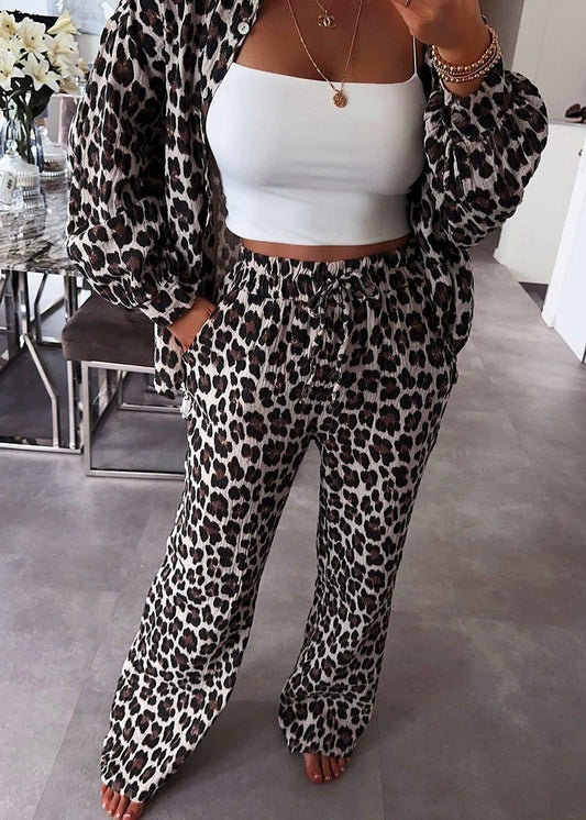 ‘Julia’ Leopard print trousers