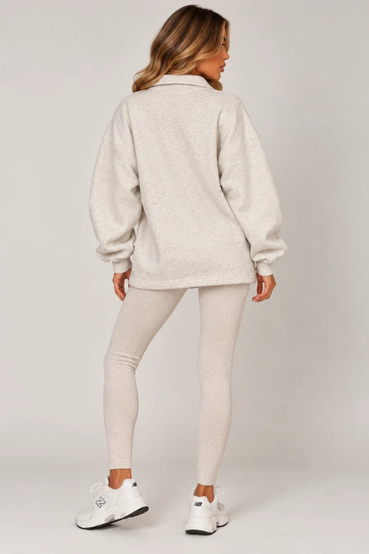 ‘Layla’ Co-Ord Lounge-Set in Oatmeal