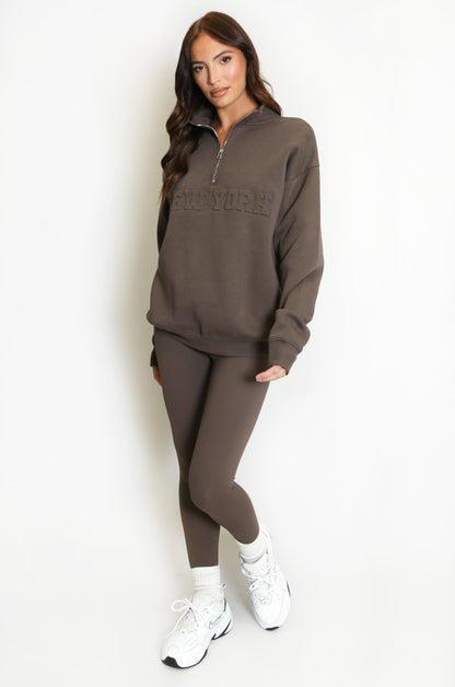 ‘Allie’ New York Zip Sweater