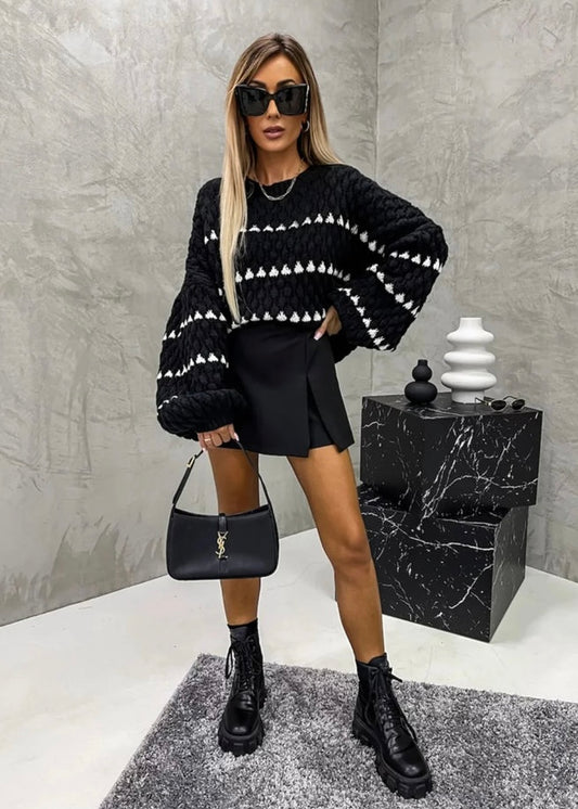 ‘Jodie’ Patterned Knitted Jumper