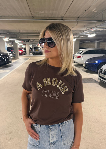 Amour Club Chocolate Brown T-Shirt 🤎