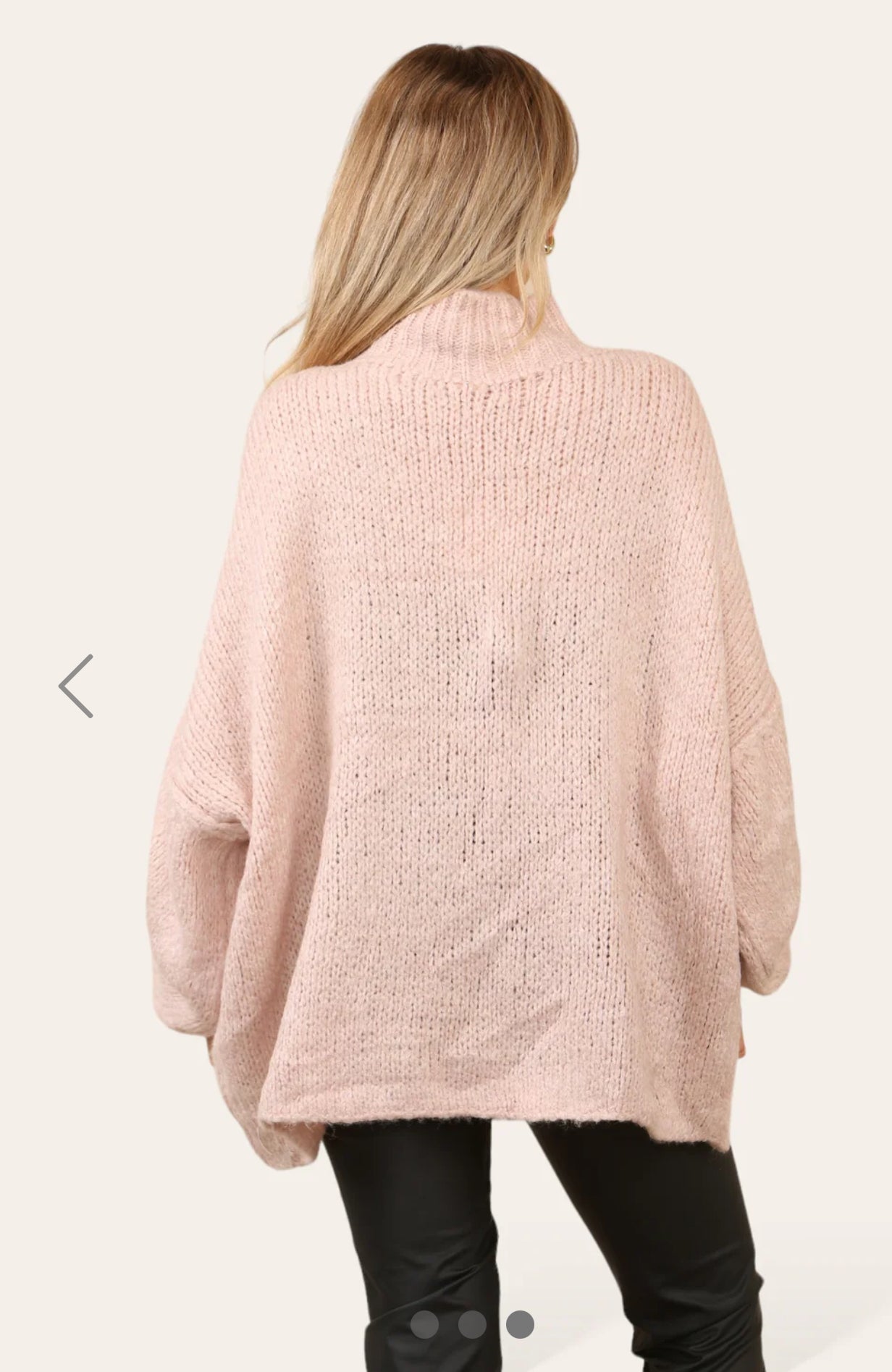 ‘Freya’ Embroidered Flower Oversized Jumper - Beige or Pink